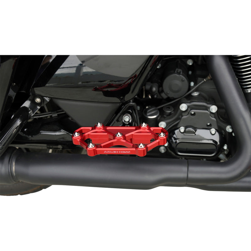 Arlen Ness Diamond Floorboards Passenger Red - 410-062 For Harley Motorcycles 1982-2026