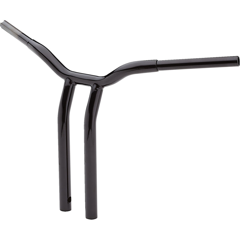 LA CHOPPERS 0601-4945 LA-7338-16B Kage Fighter Welded Bent-Riser Handlebar - One Piece - Bent - 16" - Black