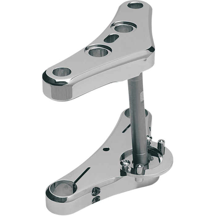 ACCUTRONIX 2406-7417 TWR741-ESC 41 mm Raked Triple Tree Triple Tree - 41 mm - Chrome - Raked 7° - Elite Smooth