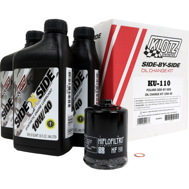 Klotz Oil Oil Change Kit - KU-110 Polaris UTVs 2013-2025