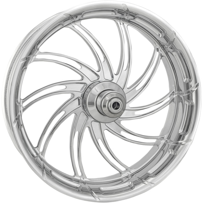 PERFORMANCE MACHINE (PM) 0201-2018 12047106RSUPAJC One-Piece Aluminum Wheel — Supra - Front - Dual Disc/with ABS - Chrome - 21x3.5 - '08+ FL
