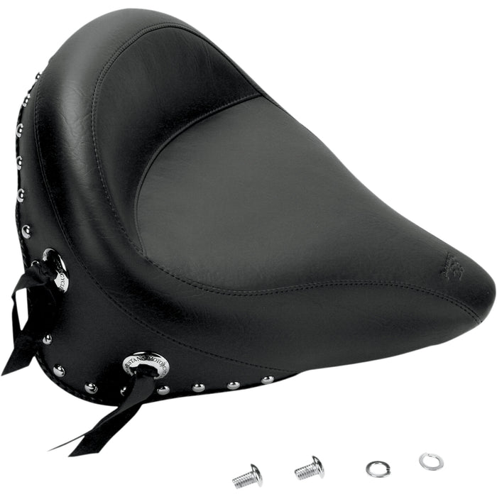 MUSTANG 0802-0454 75094 Wide Vintage Solo Seat - Wide Studded Solo Seat - FXST '00-'05