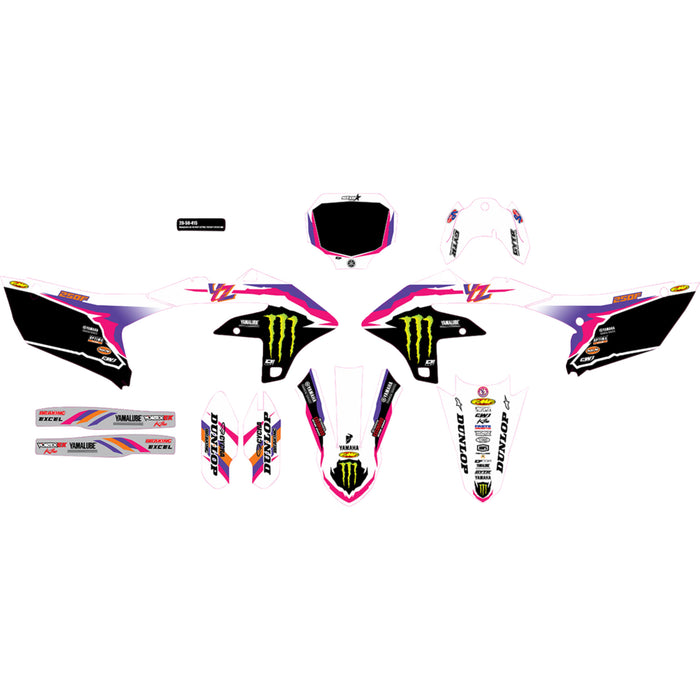 D'COR VISUALS 4302-7232 20-50-415 Complete Graphics Kit Graphic Kit - '93 Monster Enenrgy - Retro - Yamaha - YZ 250 F