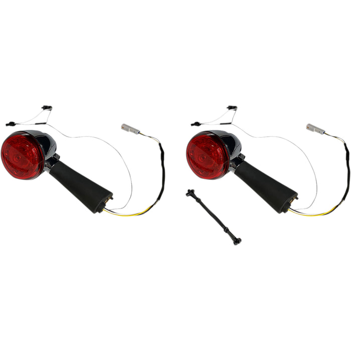 CUSTOM DYNAMICS 2020-1915 PB-SCOUT-RR-CR ProBEAM® Red Ring Turn Signal LEDs Rear LED Turn Signal Ringz - Chrome - Scout