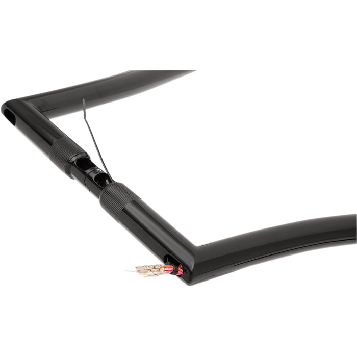 FAT BAGGERS INC. 0601-4765 906012-B 1-1/4" EZ Install Pointed Top Handlebar - 12" - Black