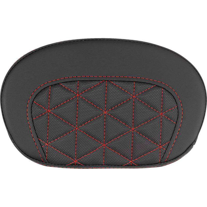 SADDLEMEN 0822-0713 061021104 Mini Contour Sissy Bar Pad tri-gripper - red stitch