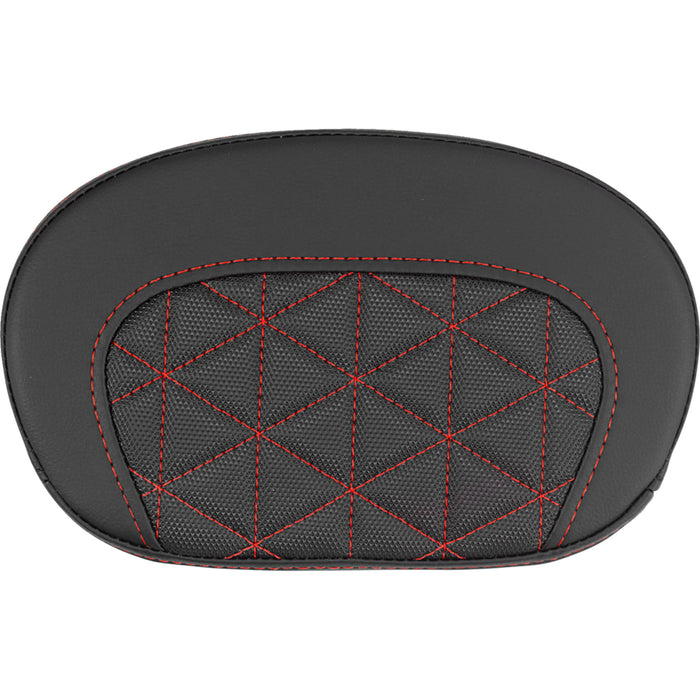 SADDLEMEN 0822-0713 061021104 Mini Contour Sissy Bar Pad tri-gripper - red stitch