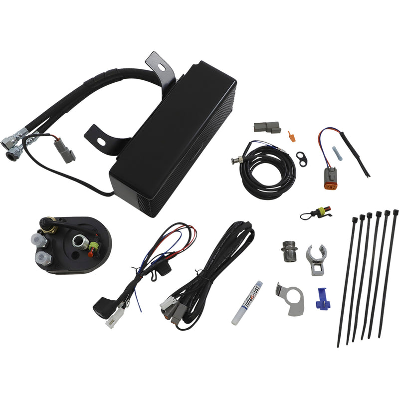 Ultracool 3.0 Below Regulator Mount Oil Cooler With Fan Kit Gloss Black Touring - RF-1G For Harley Touring 1994-2008