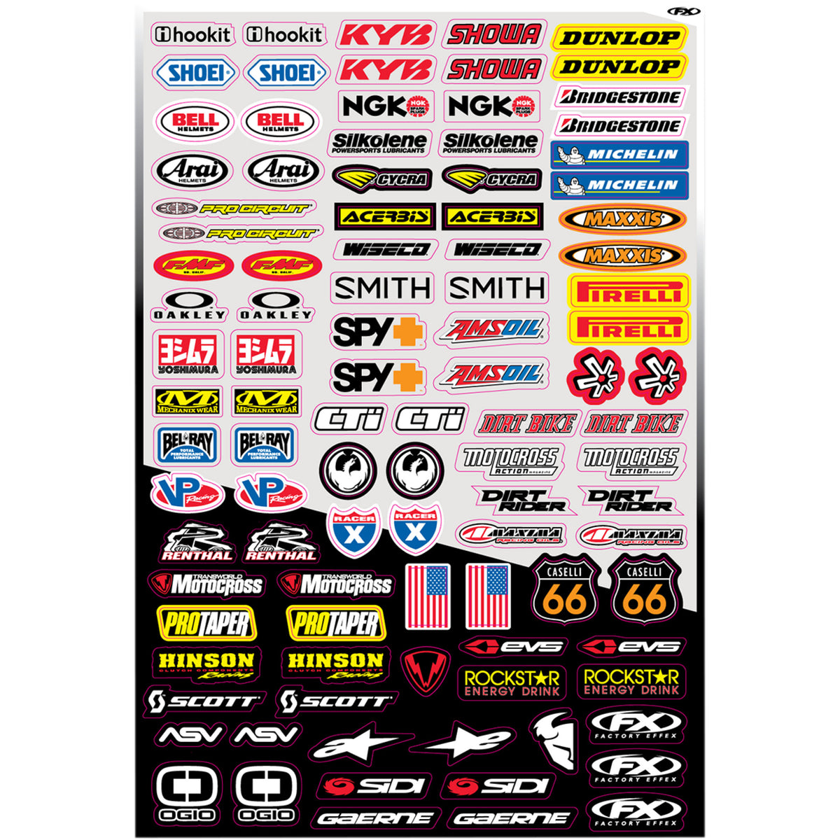 FACTORY EFFEX 4320-0717 10-68014 Sponsor Sticker Kit Decal Kit - Micro ...