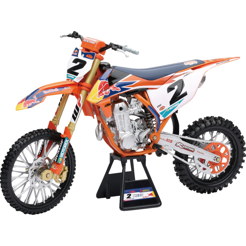 NEW RAY TOYS 7001-0067 49683 Red Bull KTM 450 SX-F cooper webb - 1:6 scale - orange/black/white