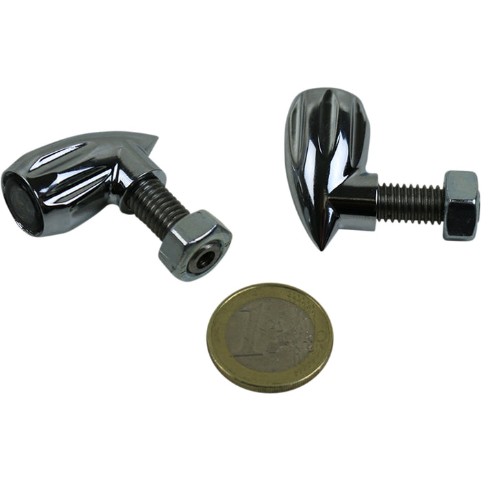 KODLIN USA 2020-1930 K68462 Neowise 3-1 Bullet Rear Indicator Lights - Grooved - Chrome