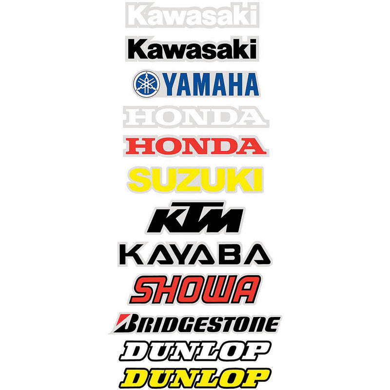 FACTORY EFFEX 4320-0524 09-44112 Fork and Swingarm Decals Fork/Swingarm Decal - Kawasaki - White