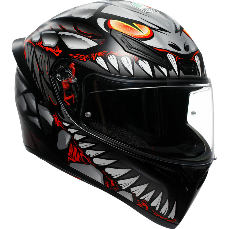 AGV K1 S Lyzard Helmet - Matte Black/Gray/Red