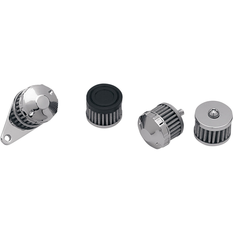DRAG SPECIALTIES DS-289515 Crankcase Vent Filter Assembly Crankcase Filter with Mounting Base