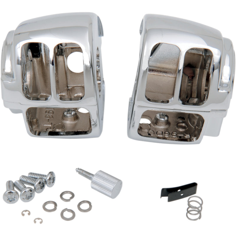 Drag Specialties Handlebar Switch Housing Kit Chrome For Harley Motorcycles 1996-2011