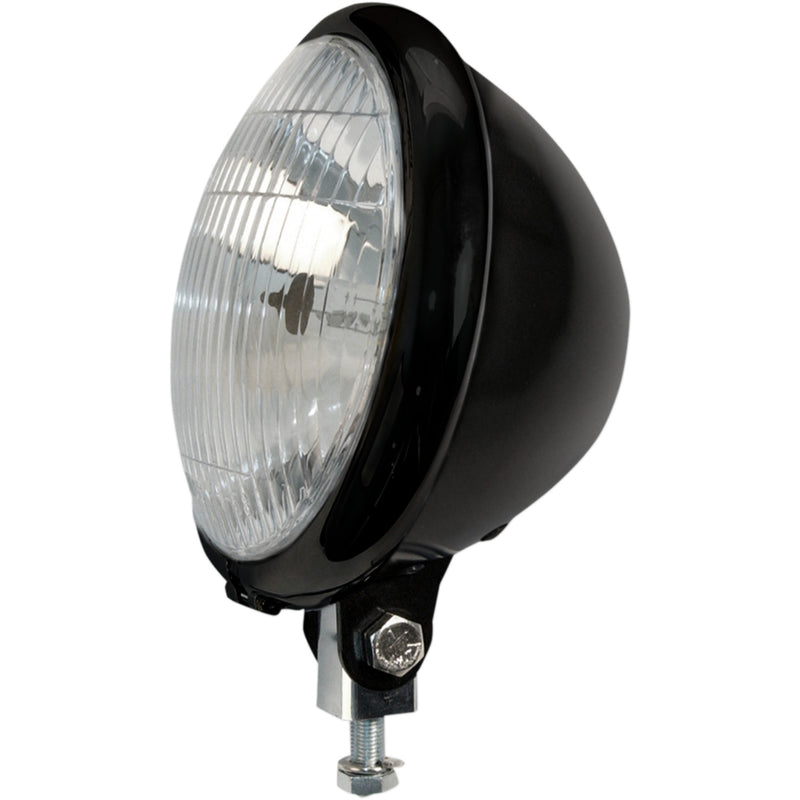 EMGO 2001-1188 66-84151BSD 5-3/4" Bates-Style Headlight 5 3/4" Headlight Assembly - Black