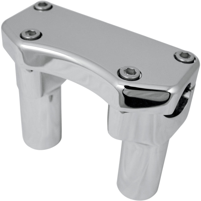 DRAG SPECIALTIES 0602-0586 Handlebar Riser & Top Clamp Kit 3" - buffalo - chrome
