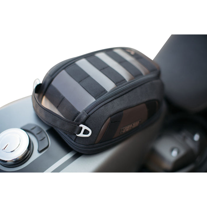 SW-MOTECH 3502-0360 BC.TRS.00.401.10000 Legend Gear Tank Bag Legend Gear Magnetic Tank Bag - LT1 - 3 to 5.5 Liter - Black/Brown