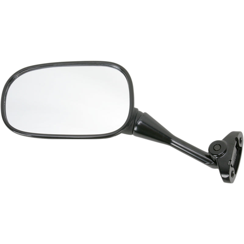 EMGO 20-87022 20-87022 OEM-Style Replacement Mirror Mirror - Side View - Oval - Black - Left