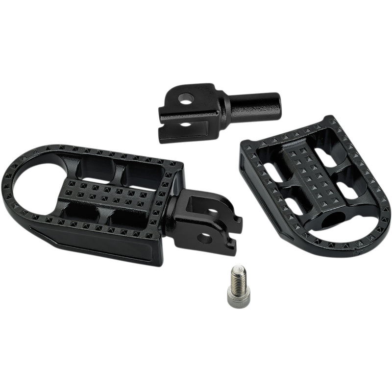 Biltwell Mushman Footpegs Step Black Electroplated - 7002-201-03 For Harley Softail 2018-2023