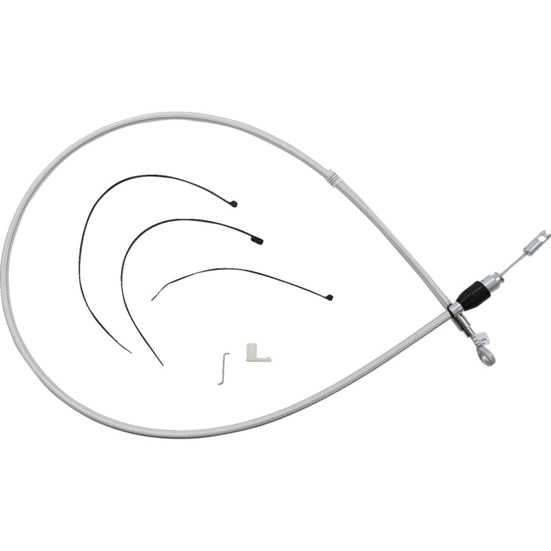 Magnum Shielding Sterling Chromite II® Quick Connect Upper Clutch Cable 52" - 323418HE For Harley Motorcycles 2018-2024