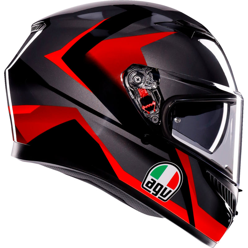 AGV K3 Striga Helmet - Black/Gray/Red