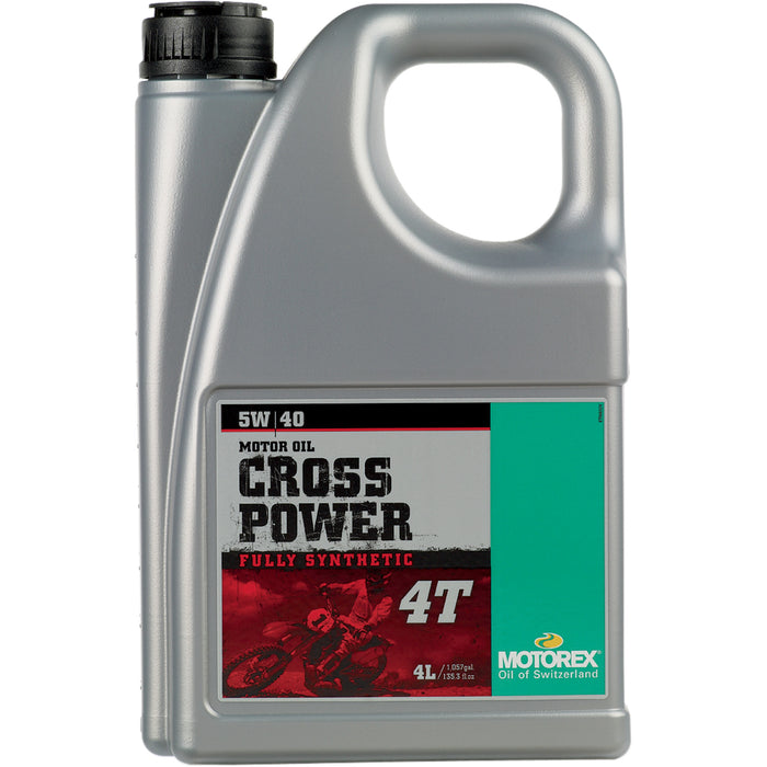 MOTOREX 3601-0112 305678 Cross Power Synthetic 4T Engine Oil 5w-40 - 4l