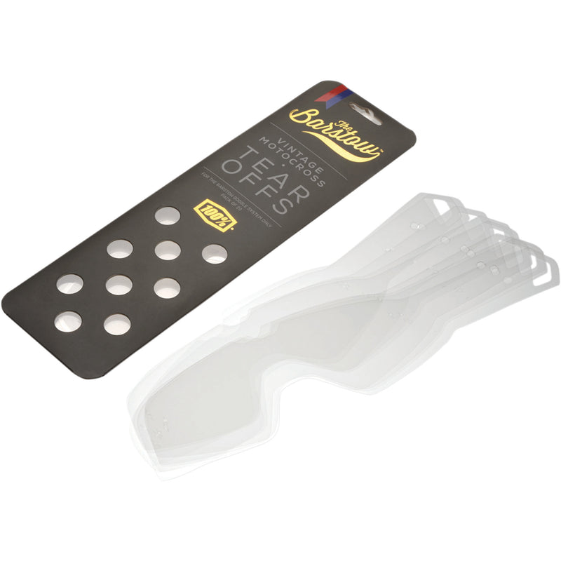 100% 2602-0577 59002-00001 Barstow Goggle Tear-Offs Barstow Tear-Offs - 20 Pack