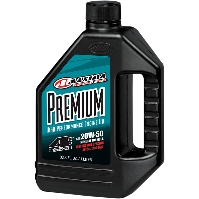 MAXIMA RACING OIL 35901 35901 Premium High Performance Mineral 4T Engine Oil 20w50 - 1l