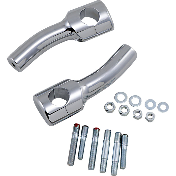 DRAG SPECIALTIES 0602-0469 Big Buffalo Handlebar Risers pullback - 5-1/2" - chrome
