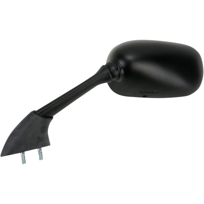 EMGO 0640-0512 20-37442 OEM-Style Replacement Mirror Mirror - Side View - Rectangle - Black - Left