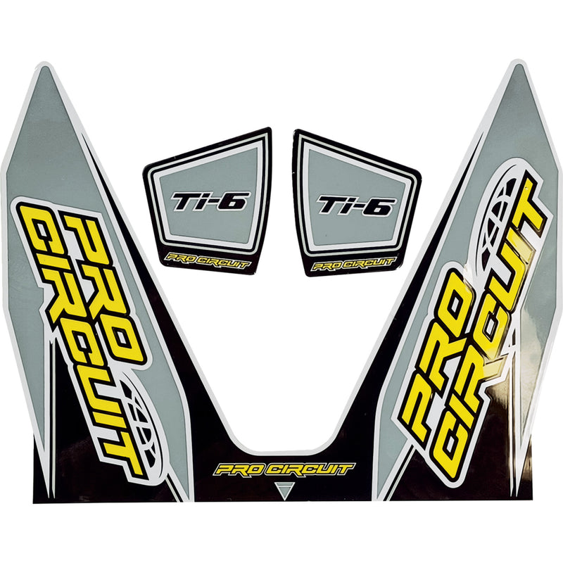 PRO CIRCUIT 1860-2275 DC22TI6-GRAY Ti-6 Exhaust Decals Ti-6 Decal - Gray