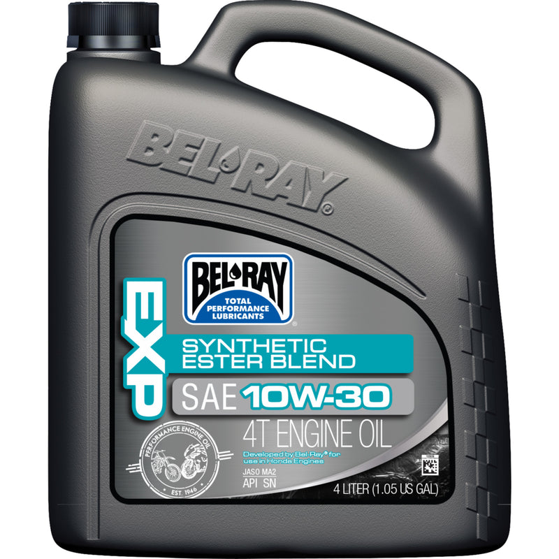 BEL-RAY 3601-0913 300894150185 EXP Synthetic Ester Blend 4T Engine Oil EXP Synthetic Blend 4T Oil - 10W-30 - 4 L