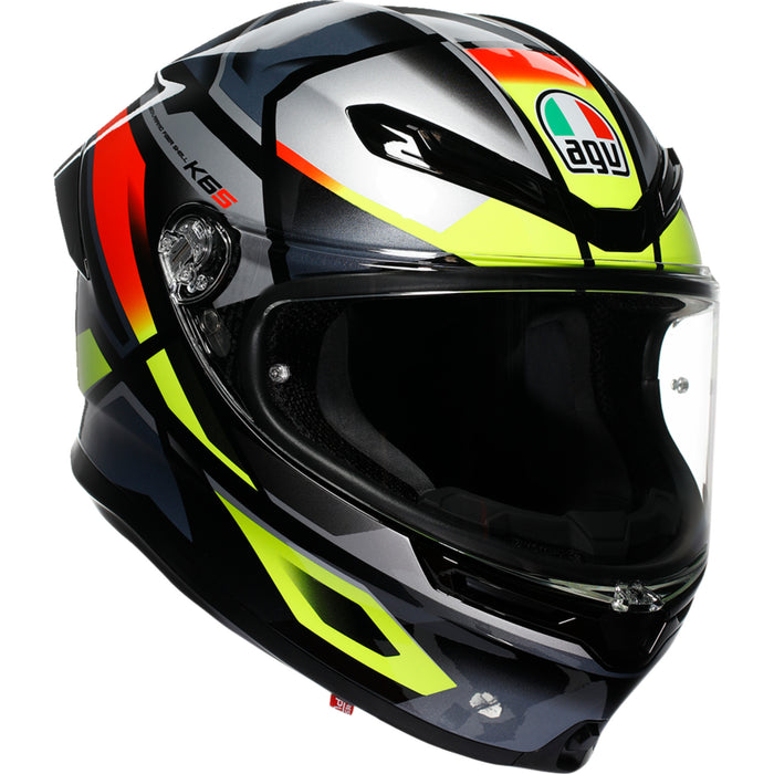 AGV K6 S Erazer Helmet - Black/Red/Yellow Fluo