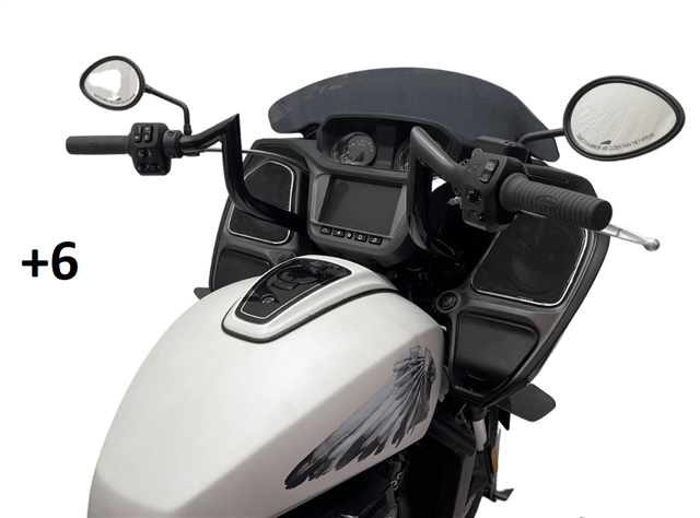 Tab Performance Indian Folsom Prison Series Handlebars Black Black, Plus 4 - FOLSOM-BARS-INDIAN-BLACK-PLUS-4 For Indian 2018-2024