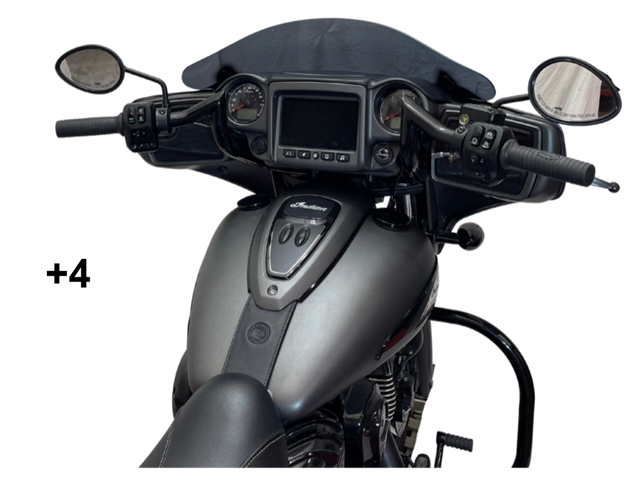 Tab Performance Indian Folsom Prison Series Handlebars Black Black, Plus 4 - FOLSOM-BARS-INDIAN-BLACK-PLUS-4 For Indian 2018-2024