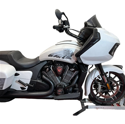 Tab Performance Folsom Prison Reduced Reach Handlebars | Indian - Chrome, Plus 4 FOLSOM-REDUCED-BARS-INDIAN-CHROME-PLUS-4