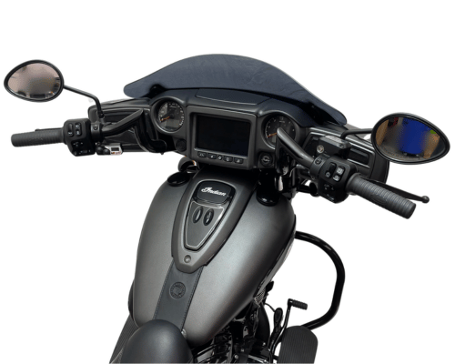 Tab Performance Folsom Prison Reduced Reach Handlebars Indian Black, Plus 4 - FOLSOM-REDUCED-BARS-INDIAN-BLACK-PLUS-4 For Indian 2018-2024