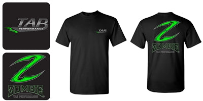 Tab Performance Zombie Logo /Hoodie - T-Shirt, Medium GREEN-ZOMBIE-T-SHIRT-MEDIUM