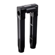 OG Black 10.5 inch Straight Risers with Black Digital Gauge Cut Out Top Clamp