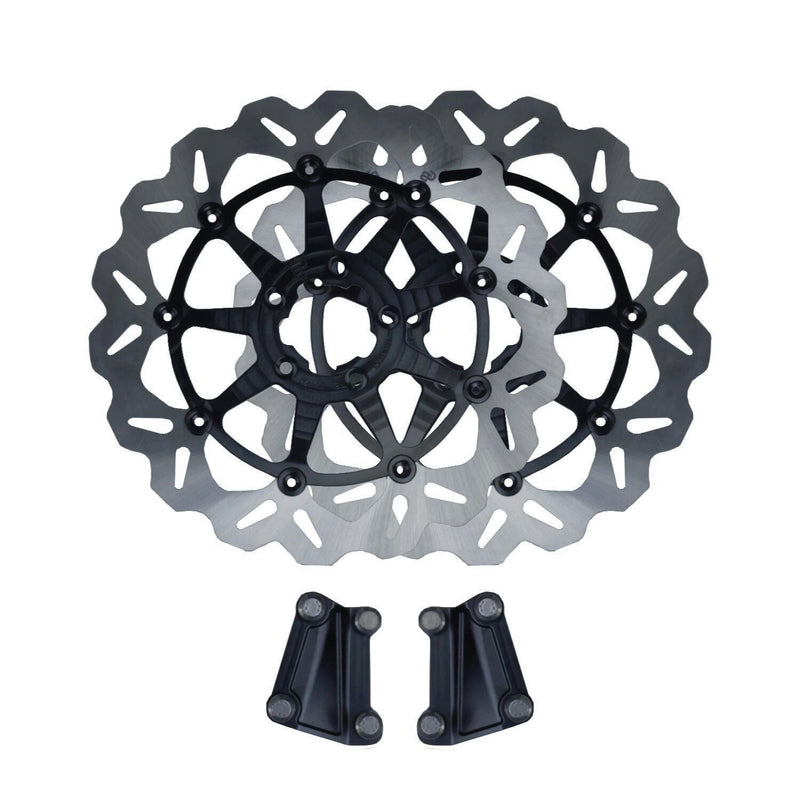 Original Garage Moto OG 13" Axial Big Brake Floating Rotor Kit - P-BR-25-BK For Harley Touring 2008-2023