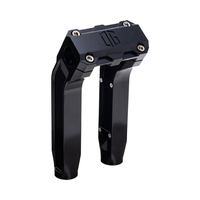 OG Black 8.5 inch Pull Back Risers with Black Standard Top Clamp