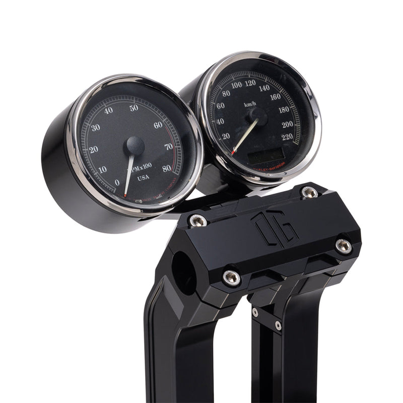 OG Black Dual Billet Gauge Pods Rear Mount
