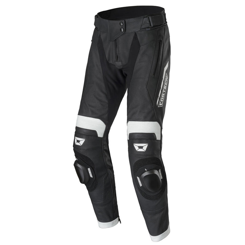 Cortech Revo Sport Women's Leather Pants 8910-0109-77 REVOPNBWW XLG - Black/white - XL