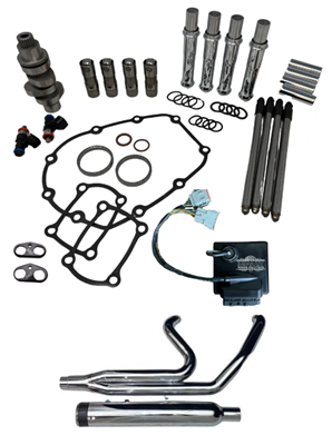 Tab Performance Redline Performance Kit Milwaukee-Eight Engines 117, Redline 2-2 System, Chrome - 129-1222 For Harley Touring 2017-2026