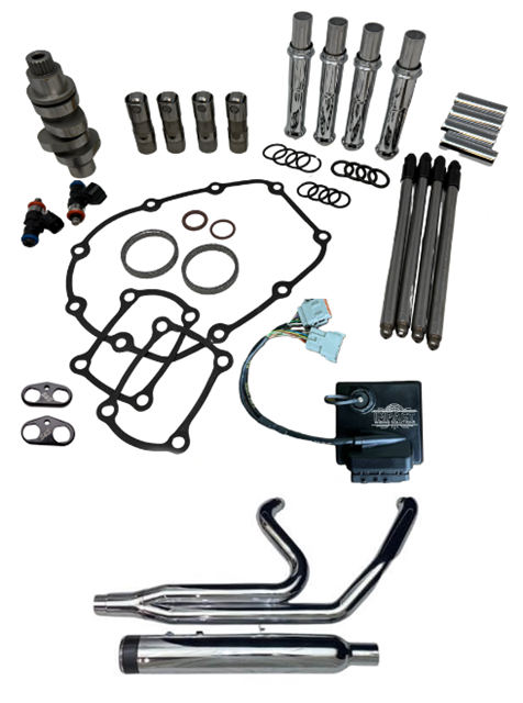 Tab Performance Redline Performance Kit Milwaukee-Eight Engines 117, Redline 2-2 System, Chrome - 129-1222 For Harley Touring 2017-2026