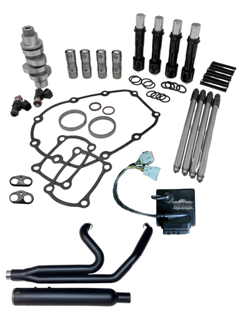 Tab Performance Redline Performance Kit Milwaukee-Eight Engines 121, Redline 2-2 System, Chrome - 129-1122 For Harley Touring 2017-2026