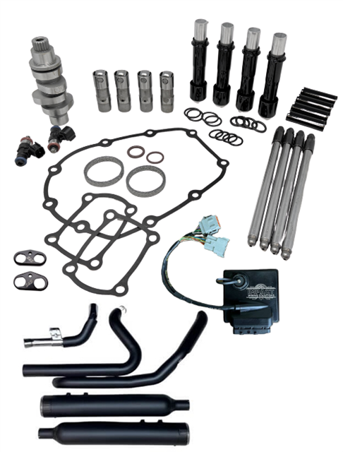 Tab Performance Redline Performance Kit Milwaukee-Eight Engines 121, Redline 2-2 System, Chrome - 129-1122 For Harley Touring 2017-2026