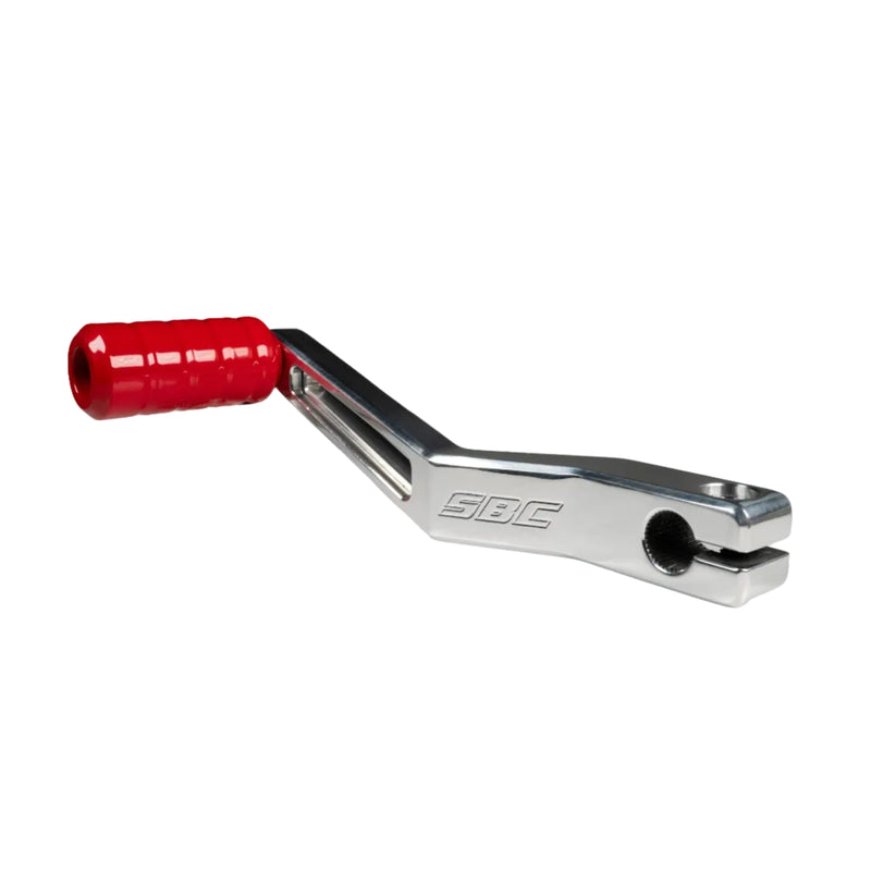 SBC Performance Bagger Short Shift Arm + Mid-Shift Peg — Aluminum/Raw / CVO ST Red - Powder Coated