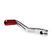 SBC Performance Bagger Short Shift Arm + Mid-Shift Peg — Aluminum/Raw / Red